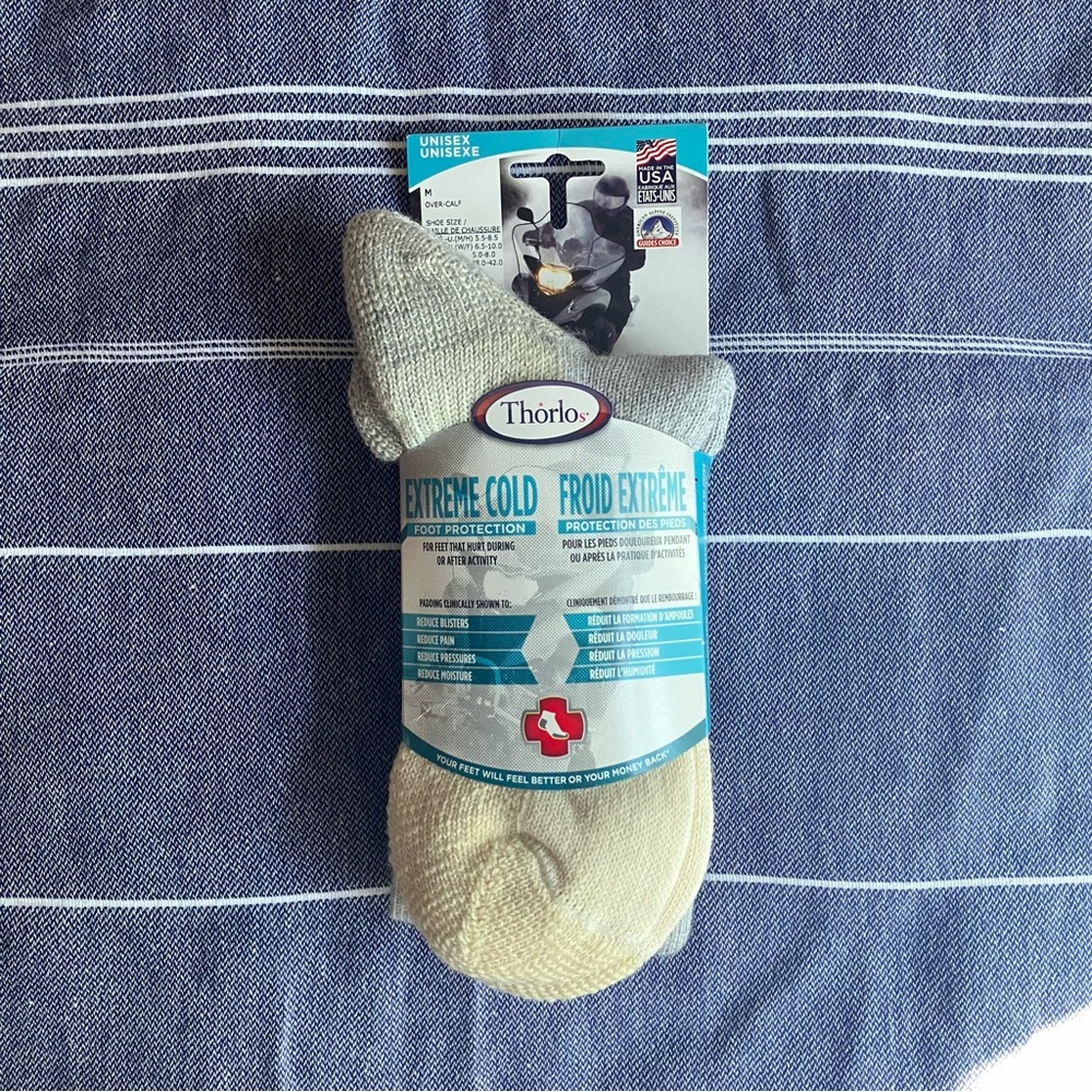 Thorlo Extreme Cold Over Calf Socks Light Gray Medium